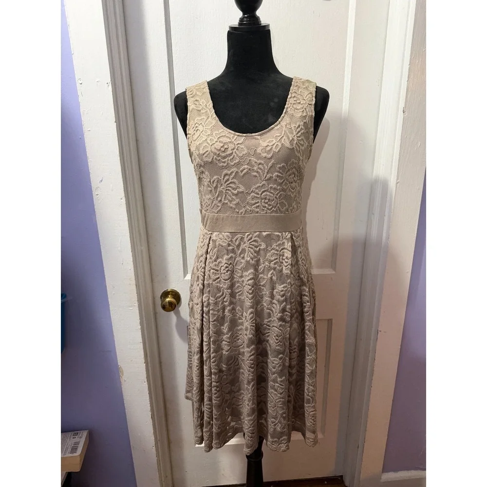Altar'd State | Dresses | Altard State Brown Lace Tank Dress In L